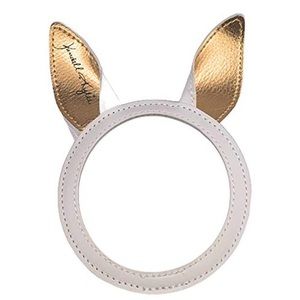Kendall & Kylie Bunny Ears makeup beauty travel mirror 🐇 White Faux Fur Jenner